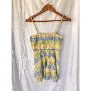 VTG Beatrice Smocked Ombre Striped Cami Top Women’s Size XS Pastel Summer Flow